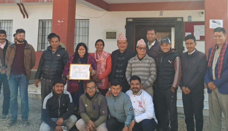 दृष्टि फाउण्डेशनकी अध्यक्ष कल्पना भट्ट सम्मानित