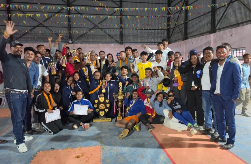 सुदूरपश्चिम प्रदेशस्तरीय राष्ट्रपति रनिङ शिल्डको उपाधि कैलालीलाई